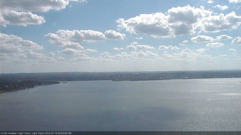 Lake Travis webcam, July 18, 2019 4:05 PM CT