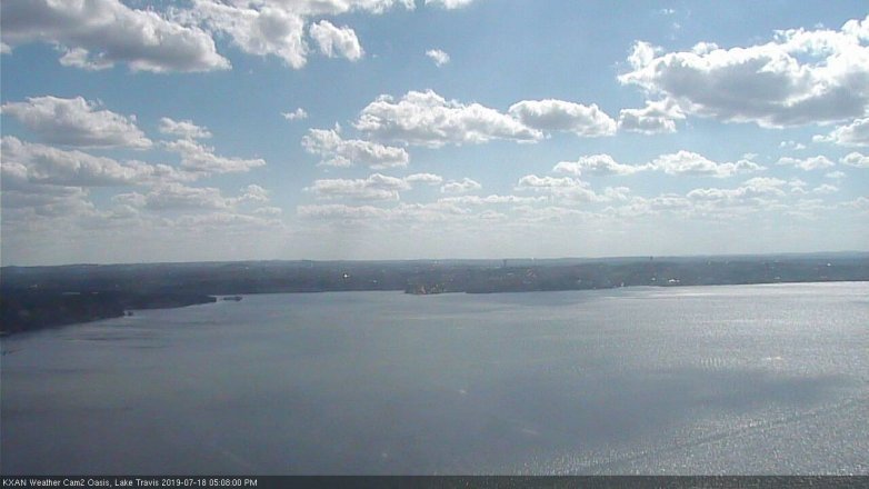 Lake Travis webcam, July 18, 2019 4:10 PM CT