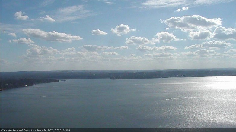 Lake Travis webcam, July 18, 2019 4:35 PM CT