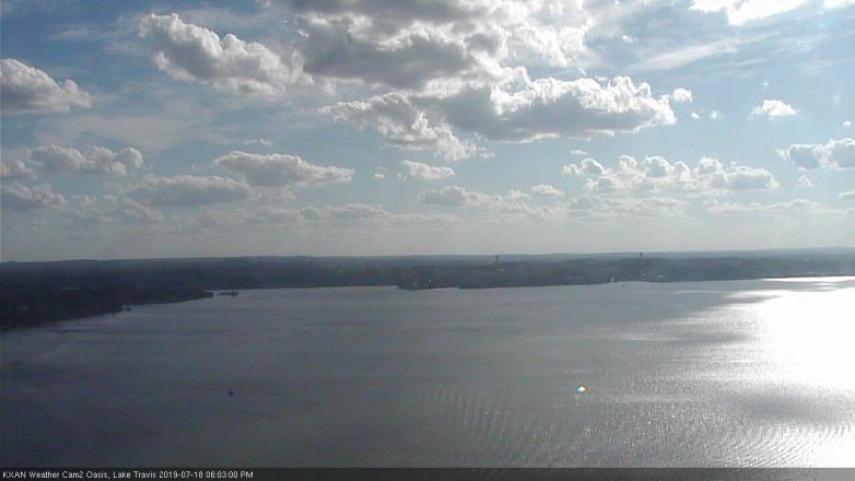 Lake Travis webcam, July 18, 2019 5:05 PM CT