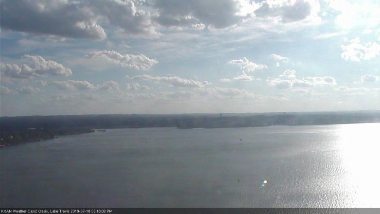 Lake Travis webcam, July 18, 2019 5:20 PM CT