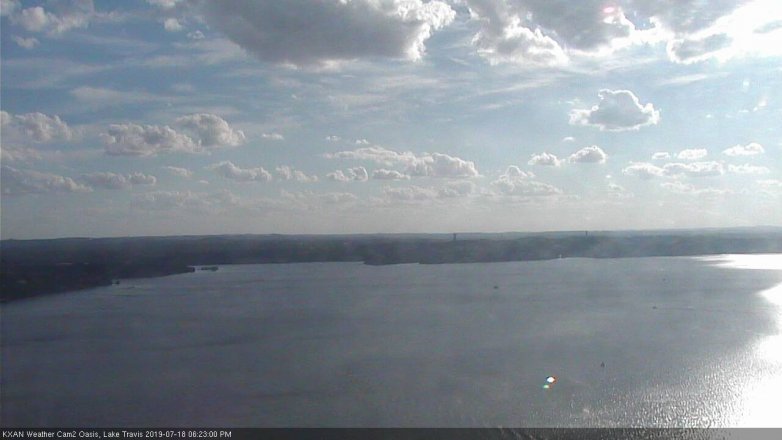 Lake Travis webcam, July 18, 2019 5:25 PM CT
