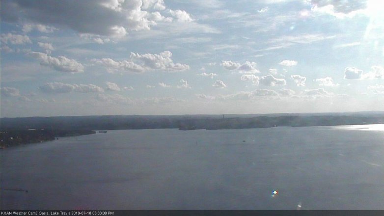 Lake Travis webcam, July 18, 2019 5:35 PM CT