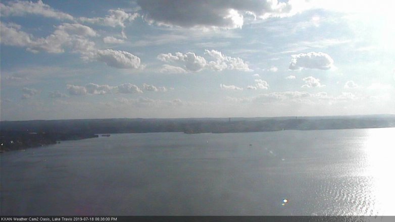 Lake Travis webcam, July 18, 2019 5:40 PM CT