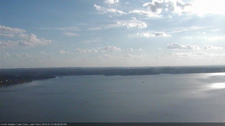 Lake Travis webcam, July 18, 2019 5:50 PM CT