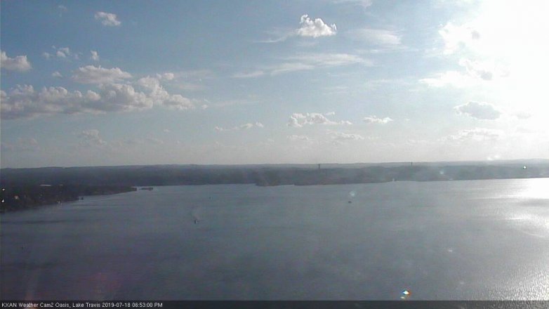 Lake Travis webcam, July 18, 2019 5:55 PM CT