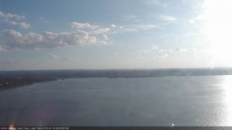 Lake Travis webcam, July 18, 2019 6:00 PM CT