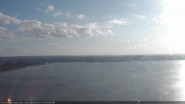 Lake Travis webcam, July 18, 2019 6:05 PM CT