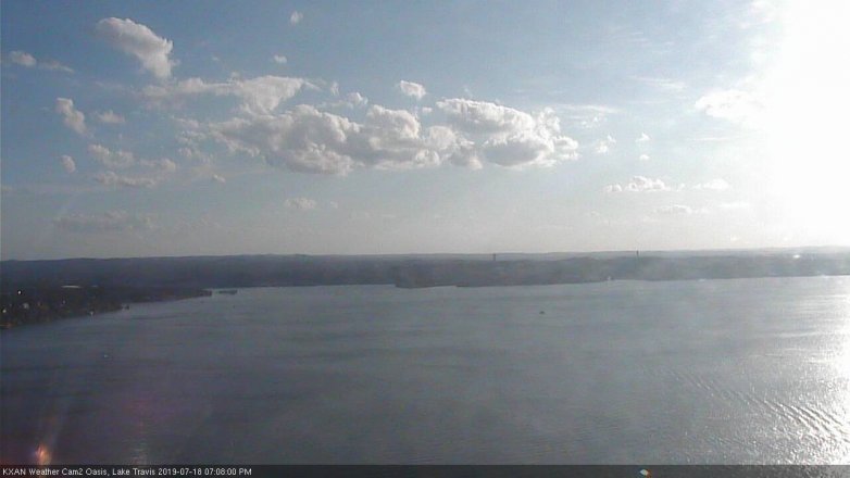 Lake Travis webcam, July 18, 2019 6:10 PM CT