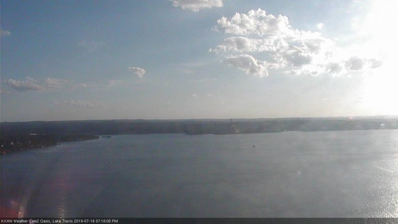 Lake Travis webcam, July 18, 2019 6:20 PM CT