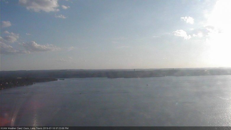 Lake Travis webcam, July 18, 2019 6:25 PM CT