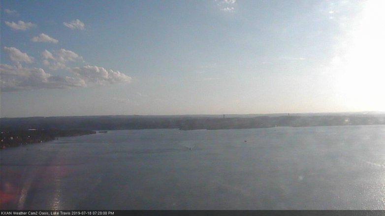 Lake Travis webcam, July 18, 2019 6:30 PM CT