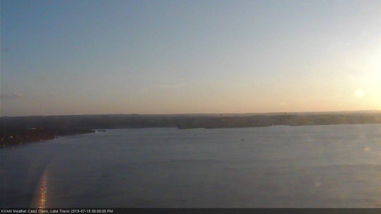 Lake Travis webcam, July 18, 2019 7:10 PM CT