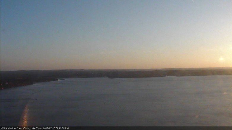Lake Travis webcam, July 18, 2019 7:15 PM CT