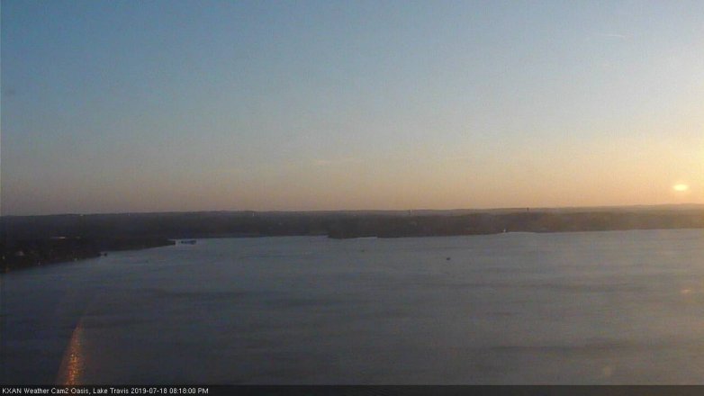 Lake Travis webcam, July 18, 2019 7:20 PM CT