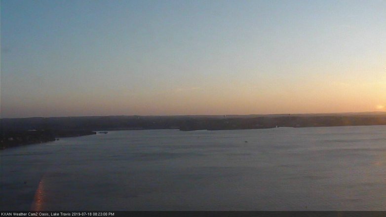 Lake Travis webcam, July 18, 2019 7:25 PM CT