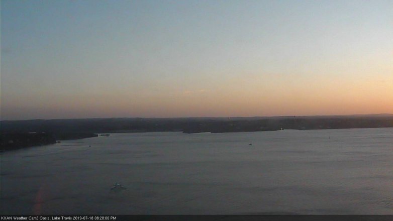 Lake Travis webcam, July 18, 2019 7:30 PM CT