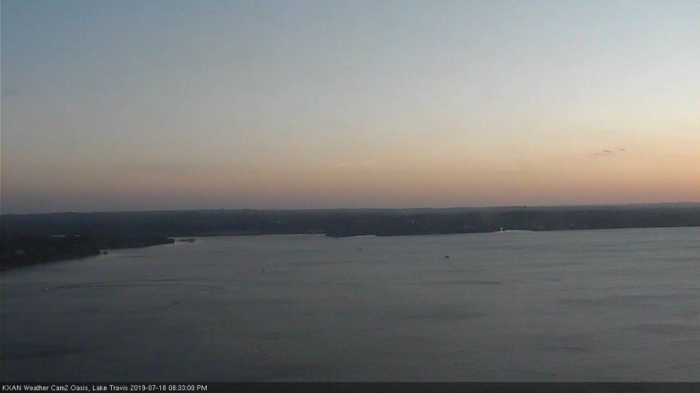 Lake Travis webcam, July 18, 2019 7:35 PM CT