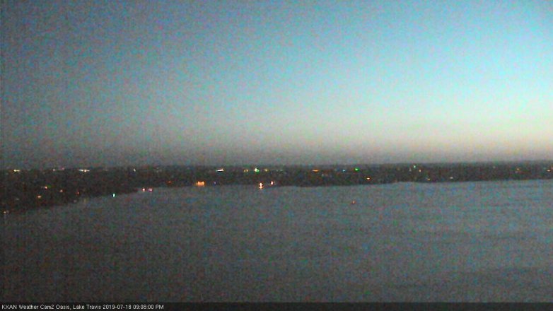 Lake Travis webcam, July 18, 2019 8:10 PM CT