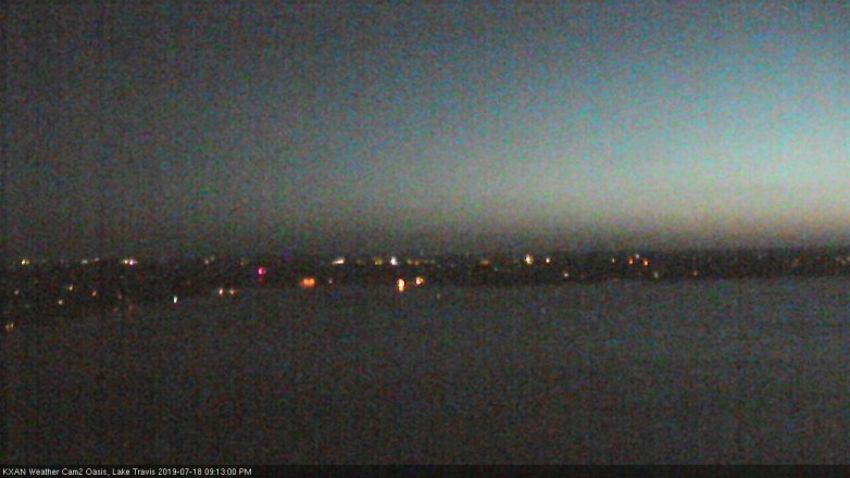 Lake Travis webcam, July 18, 2019 8:15 PM CT