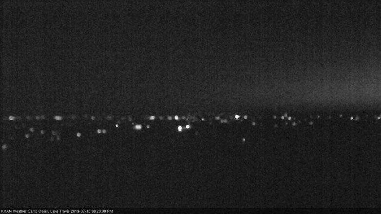 Lake Travis webcam, July 18, 2019 8:30 PM CT