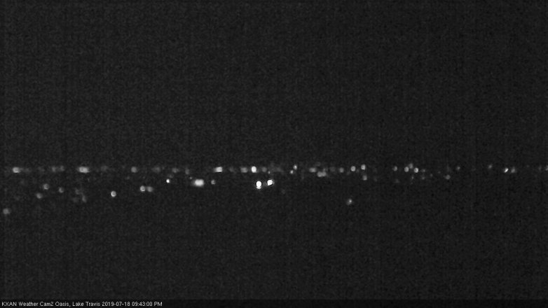 Lake Travis webcam, July 18, 2019 8:45 PM CT