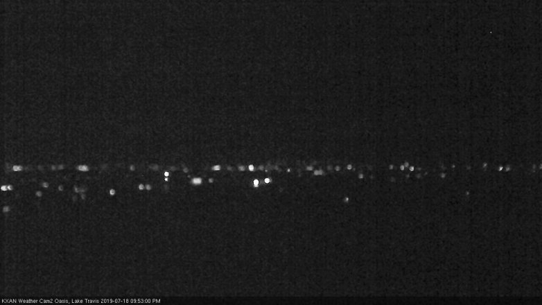 Lake Travis webcam, July 18, 2019 8:55 PM CT