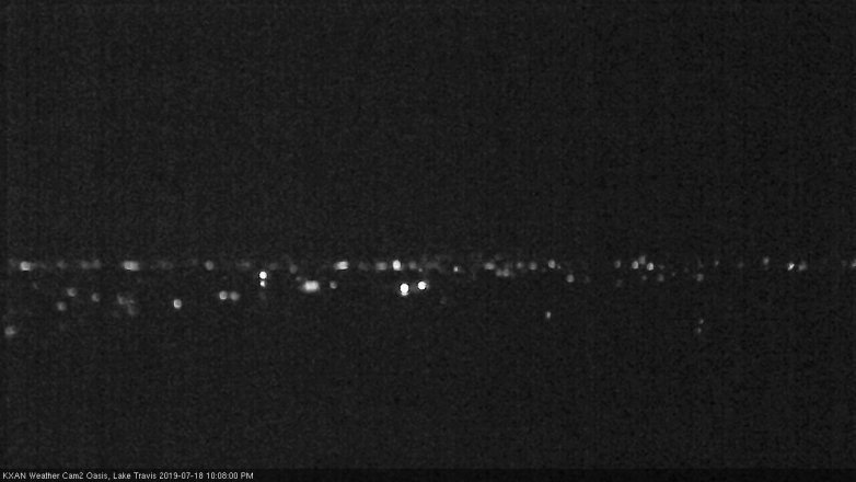Lake Travis webcam, July 18, 2019 9:10 PM CT