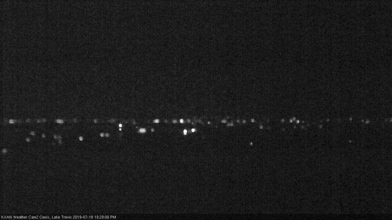 Lake Travis webcam, July 18, 2019 9:30 PM CT