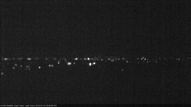 Lake Travis webcam, July 18, 2019 9:40 PM CT