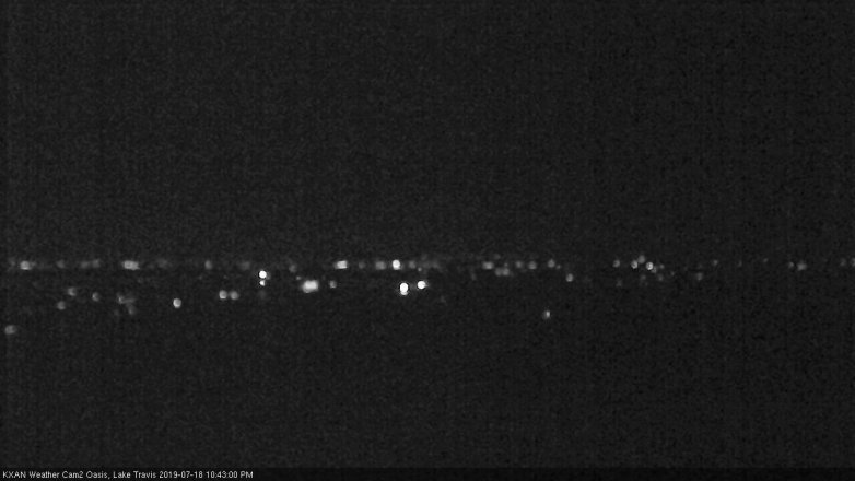 Lake Travis webcam, July 18, 2019 9:45 PM CT