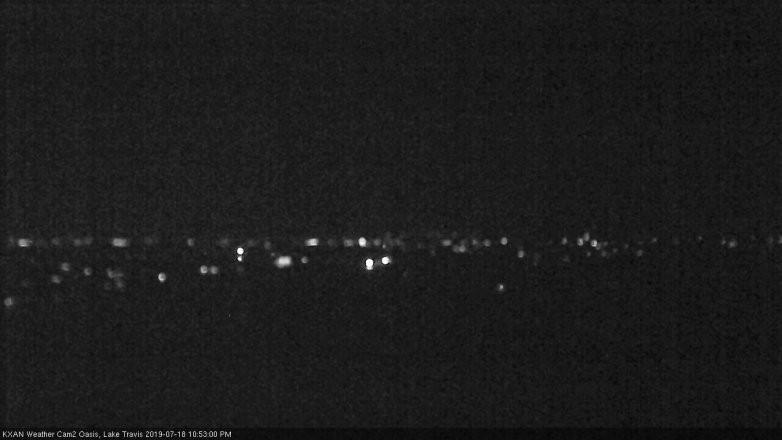Lake Travis webcam, July 18, 2019 9:55 PM CT