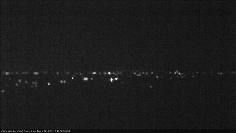 Lake Travis webcam, July 18, 2019 10:00 PM CT