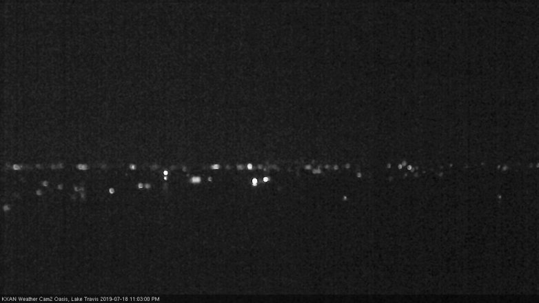 Lake Travis webcam, July 18, 2019 10:05 PM CT