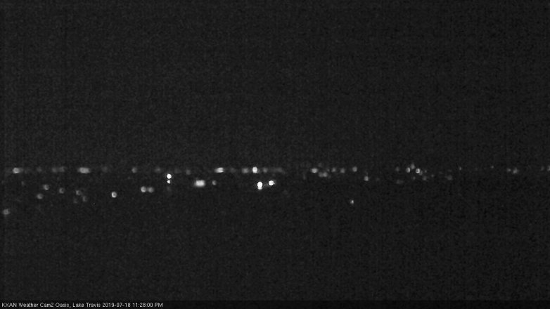 Lake Travis webcam, July 18, 2019 10:30 PM CT