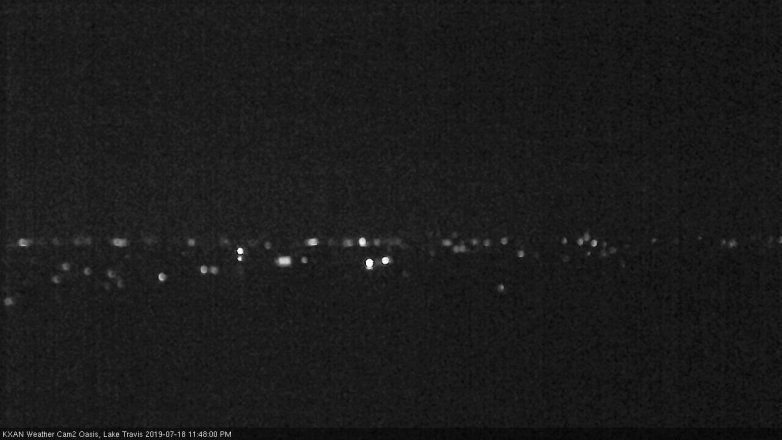Lake Travis webcam, July 18, 2019 10:50 PM CT