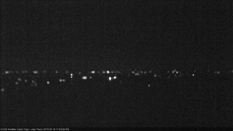Lake Travis webcam, July 18, 2019 10:55 PM CT