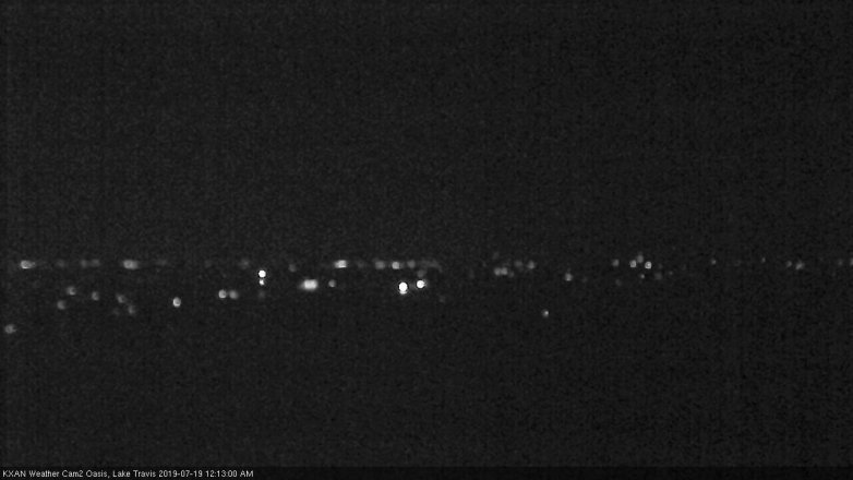 Lake Travis webcam, July 18, 2019 11:15 PM CT