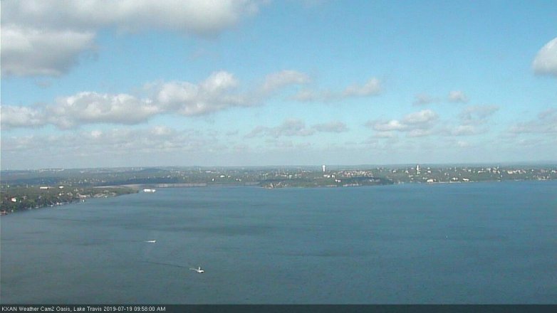 Lake Travis webcam, July 19, 2019 9:00 AM CT