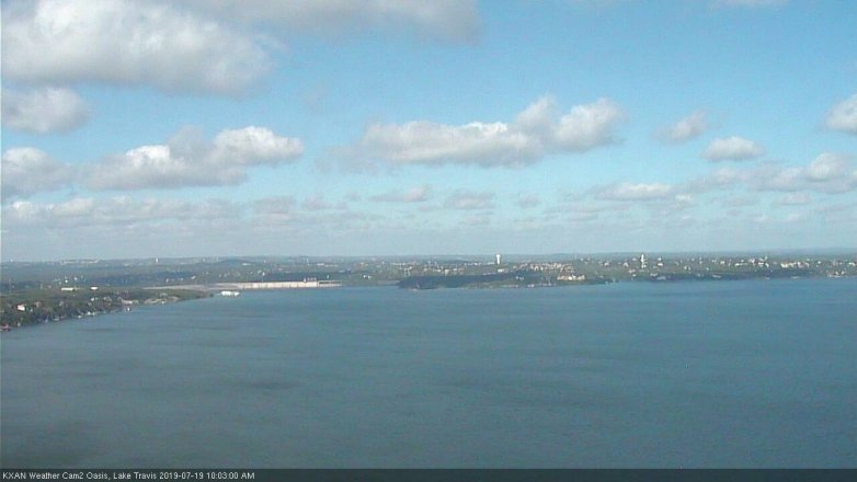 Lake Travis webcam, July 19, 2019 9:05 AM CT