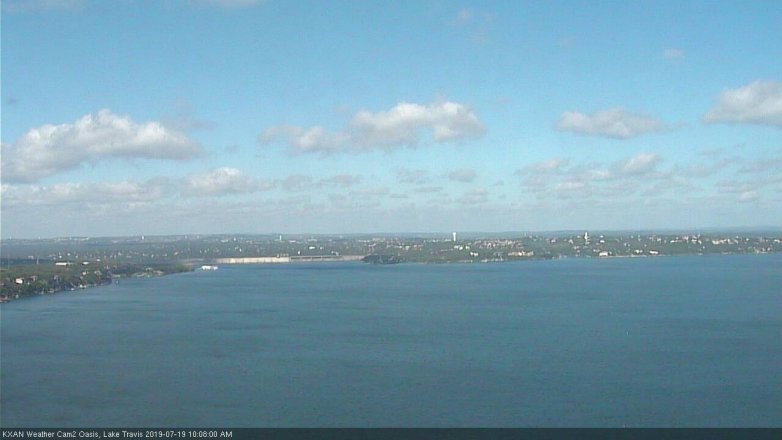 Lake Travis webcam, July 19, 2019 9:10 AM CT