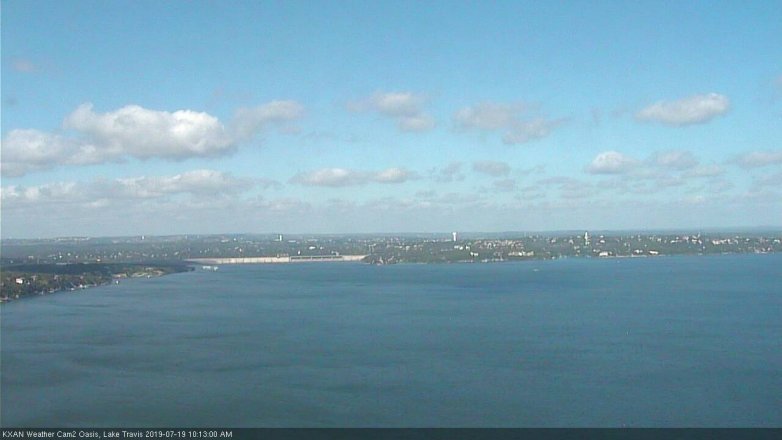 Lake Travis webcam, July 19, 2019 9:15 AM CT