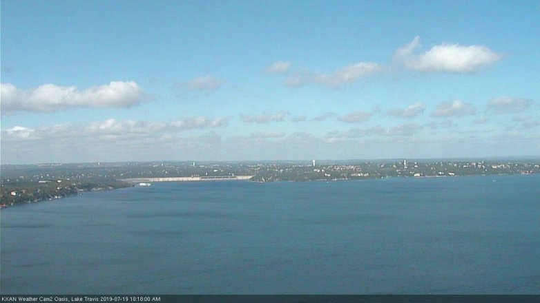 Lake Travis webcam, July 19, 2019 9:20 AM CT