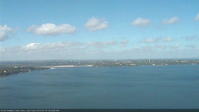 Lake Travis webcam, July 19, 2019 9:30 AM CT