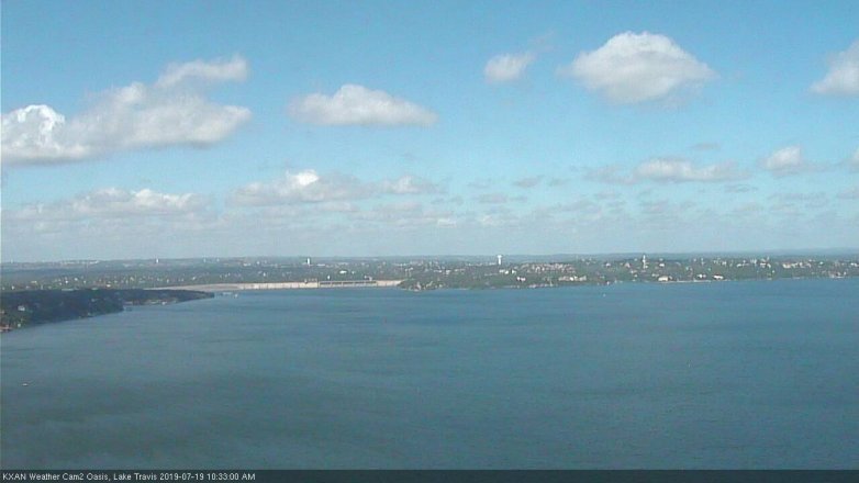 Lake Travis webcam, July 19, 2019 9:35 AM CT