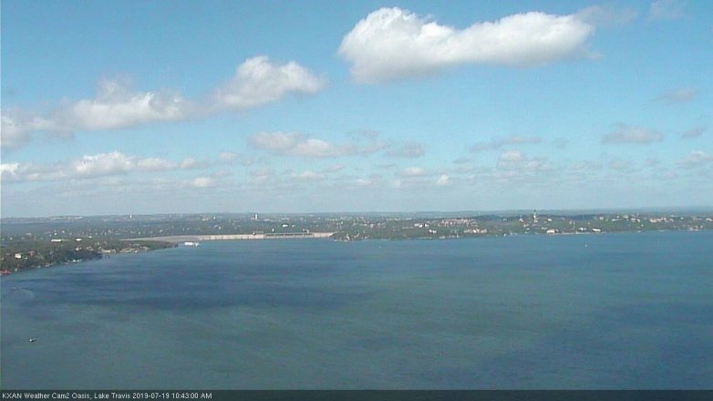 Lake Travis webcam, July 19, 2019 9:45 AM CT