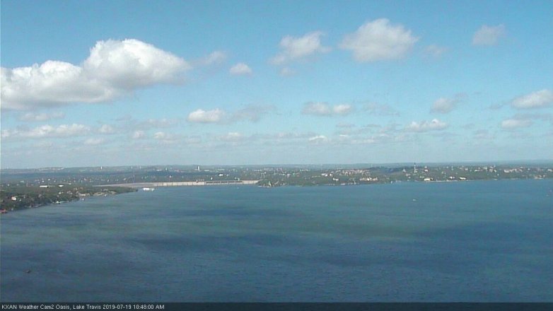 Lake Travis webcam, July 19, 2019 9:50 AM CT