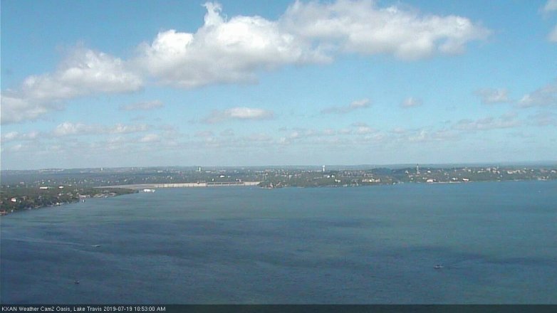 Lake Travis webcam, July 19, 2019 9:55 AM CT