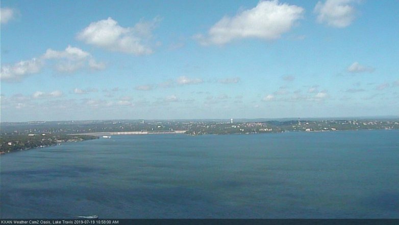 Lake Travis webcam, July 19, 2019 10:00 AM CT
