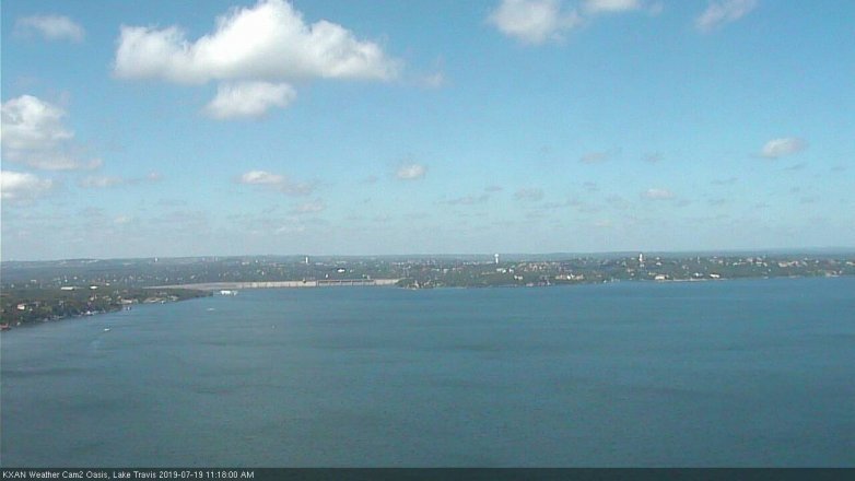 Lake Travis webcam, July 19, 2019 10:20 AM CT